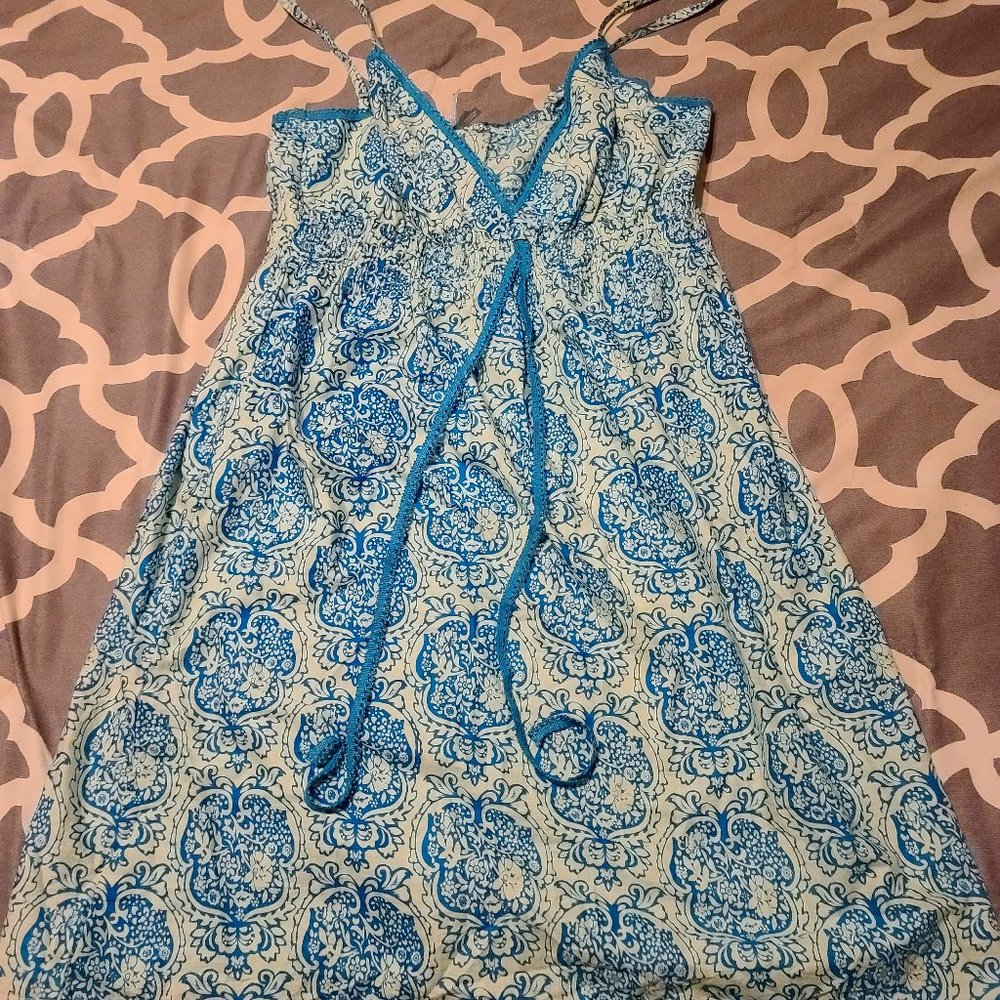 ** 2 for $15 **  Blue and White Summer Dress